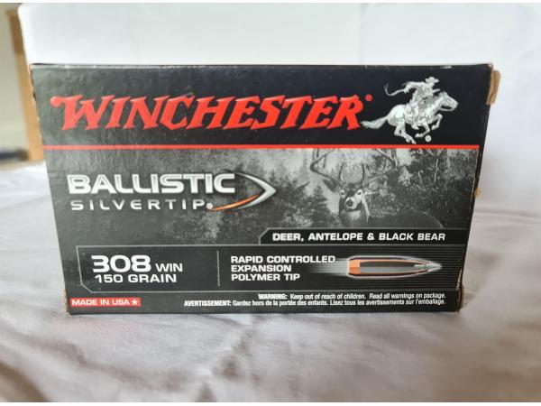 1 boîte 308 Win, winchester Ballistic Silvertip