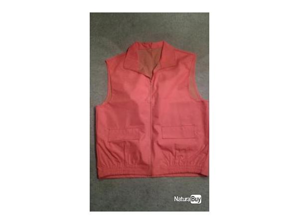 Gilet de chasse orange fluo taille XXL