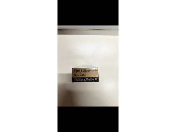 Sellier & Bellot cal. 7.65 BROWNING (.32 Auto) boîtes de 50 cartouches