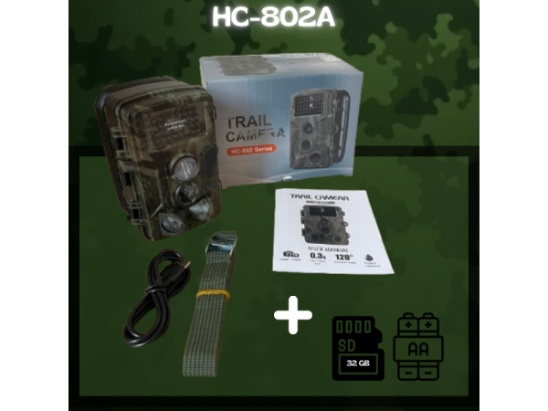 Caméra De Chasse HC-802A - 24 MP | 1080P | Vision Nocturne - NEUVE - Carte MicroSD + piles OFFERTES
