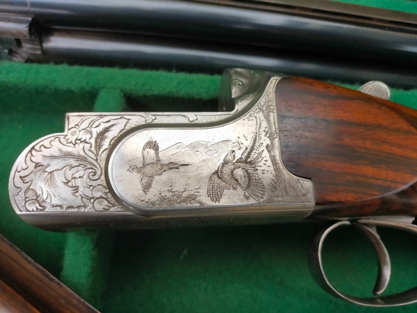 Authentique superposé artisan Paul DEMAS 12/76  magnum deux jeux de canons