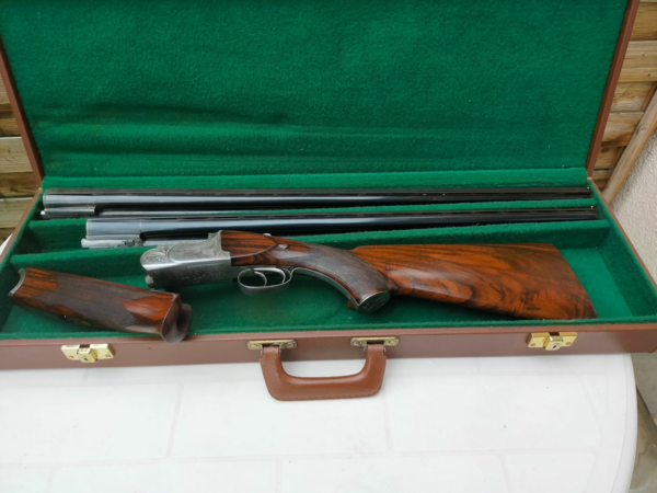 Authentique superposé artisan Paul DEMAS 12/76  magnum deux jeux de canons