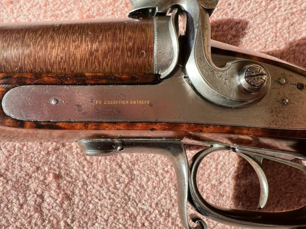 Magnifique et rare "Bar in wood", Escoffier, calibre 16 à broches
