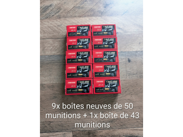 Lot de Norma Tac-22 Subsonic cal. 22lr