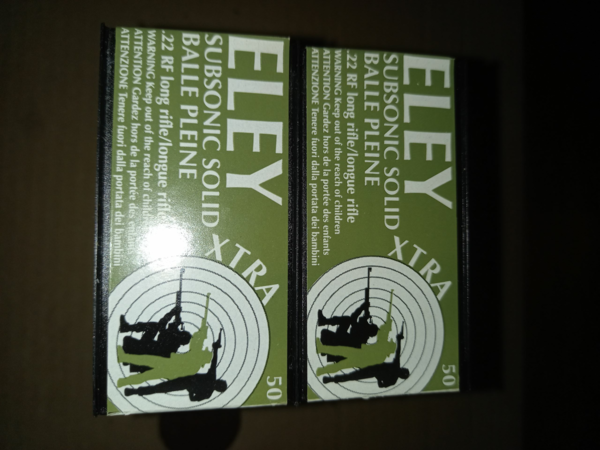 lot de 500 cartouches 22 LR subsonique  ELEY