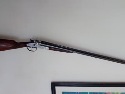 fusil juxtaposé F.PEDRETTI 12/70 chiens extérieurs à clé centrale de 1964