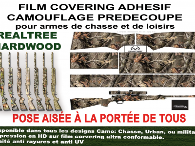 Adhesif Camouflage pour fusil de chasse ou de loisirs Realtree HARDWOOD GREEN