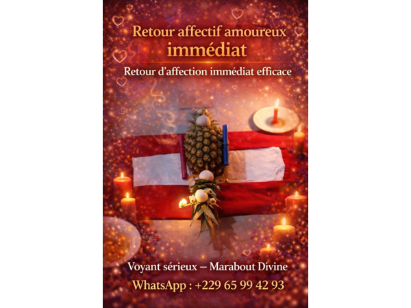 Rituel de réconciliation amoureuse Tél :+22965994293